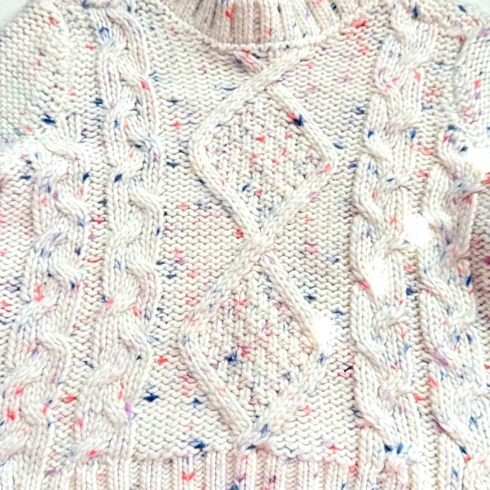OshKosh Bgosh Kids Confetti Cable‎ Knit Sweater Cream Multi 24M